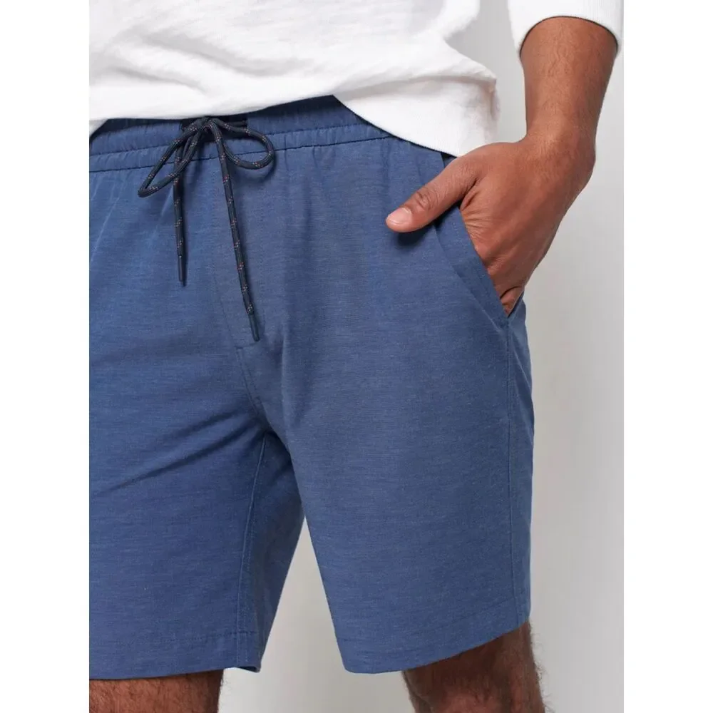 Faherty Men's Pull On All-Day Short, Navy, Size XL, MISSING DRAWSTRING